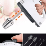 Mixer cu Bol din Inox, 2000W, 2L, 7 Viteze, 2 Seturi de Teluri, Bază Stabilă - imagine 3