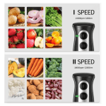 Set Blender de Mână SonyMax 4 în 1, 1200W, 9 Viteze, Funcție Turbo, Tocător 0.5L, Pahar 0.7L - imagine 3