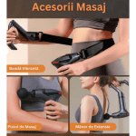 Aparat de masaj terapeutic, cuvibratii, pentru gat, umeri, spate,picioare - imagine 6