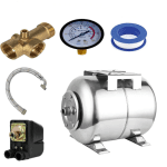 Kit complet hidrofor Pompa submersibila de adancime, DDT, 4QJD2-8, 1500 W, 8 turbine, 7 mc/h , 25 metri cablu+ Bazin inox 50 L + accesorii - imagine 4
