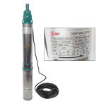 Kit complet hidrofor Pompa submersibila de mare adancime, DDT, QJD120-1.5, 1500 W, Inox, 8 turbine + Bazin inox 24 L + accesorii - imagine 2