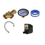 Kit complet hidrofor Pompa submersibila de mare adancime, DDT, QJD120-1.5, 1500 W, Inox, 8 turbine + Bazin inox 50 L + accesorii - imagine 2