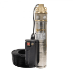 Kit complet sistem hidrofor Pompa submersibila, DDT, 4SKM-100, 1.5 kW, Inox + Alama, 3 m³/h, 120 m + Bazin inox 50 L + sistem premium complet - imagine 2