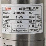 Kit complet sistem hidrofor Pompa submersibila, DDT, 4SKM-100, 1.5 kW, Inox + Alama, 3 m³/h, 120 m + Bazin inox 50 L + sistem premium complet - imagine 4