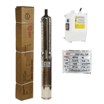 Kit pompa submersibilă de adâncime DDT 4SP5/8 – 1.5 kW, 2 CP, 7 m³/h, 8 turbine inox cu panou de control, rezistenta la nisip + Presostat electronic inteligent digital - imagine 2