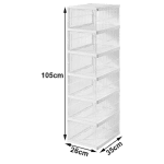 Organizator incaltaminte sticla 6
rafturi, 25.5 X 34.5 X 105CM - imagine 2