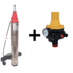Pachet promo Pompa submersibila, Bobinaj 100% cupru, DDT-PROFI, QGD120-1.2 , 1.2 kW, Inox + Fonta, 3 m³/h, 120 m + Prescontrol LS6