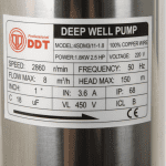 Pachet promo Pompa submersibila de mare adancime, DDT, 4SDM3-11, 1800 W, 8 m³/h, 11 turbine, Inox, 30 m cablu + Presostat electronic inteligent digital reglabil DDT - imagine 2