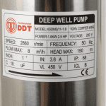 Pachet promo Pompa submersibila de mare adancime, DDT, 4SDM3-11, 1800 W, 8 m³/h, 11 turbine, Inox, 30 m cablu + Presostat electronic inteligent digital reglabil DDT + accesorii - imagine 2