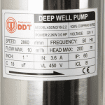 Pachet promo Pompa submersibila de mare adancime, DDT, 4SDM3-16, 2200 W, 16 turbine, 10 m³/h Inox, 30 m cablu + Presostat electronic inteligent digital reglabil DDT + accesorii - imagine 3