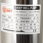 Pachet promo Pompa submersibila de mare adancime, DDT, 4SDM3-20, 2500 W, 20 turbine, 12 m³/h Inox, 30 m cablu + Presostat electronic inteligent digital reglabil DDT + accesorii - imagine 3