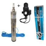 Pompa submersibila, DDT, QGD120, Inox complet, suruburi inox, sita protectie, 20 m cablu, 120 m, 3 m³/h + Presostat electronic automat, DDT, LS-4