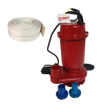Pompa submersibila apa murdara, DDT, WQD10, 1100 W + Furtun pompier, 20 metri, 2 toli + Furtun pompier, 20 metri, 2 toli, cu cuple - imagine 3