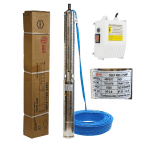 Pompa submersibilă de adâncime DDT 4SP5/17 – 2 kW, 3 CP, 9 m³/h, 120 m inaltimea de refulare , 17 turbine inox, cu panou de control, rezistenta la nisip