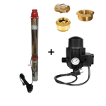 Pompa submersibila de mare adancime, DDT, 4SDM2-12, 1800 W, Inox, 12 turbine + Presostat electronic automat, DDT, LS-4 + accesorii