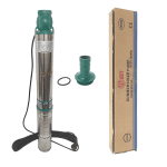 Pompa submersibila de mare adancime, DDT, QJD120-1.5, 1500 W, Inox, 8 turbine, apa curata + Presostat electronic - imagine 2