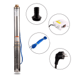 Pompa submersibila multietajata de mare adancime DDT, 4SDM2/8 DDT-0077, 1500 W, apa curata, carcasa inox-fonta, debit maxim 7000 L/h, inaltime maxim 120m, diametru pompa 100 mm, panou comanda,15m cabl - imagine 4