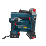 Set German Meister - Mașină Cu Impact + Flex, Cu 2 Acumulatori 36V 8Ah, + 4 Tubulare, Albastru