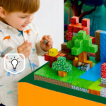 Set 75 cuburi magnetice pentru construcții, tematică blocuri, 2 cm - imagine 3