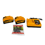 Mini drujbă electrică Top Helper galben, 48V 8Ah, 2 acumulatori, 2 lanțuri incluse, sistem ungere automată, valiză transport - imagine 5