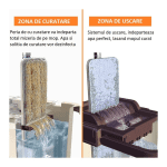 Mop profesional cu 2 cuve pentru spălare și uscare - imagine 3