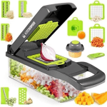 Răzătoare multifuncțională cu 7 lame interschimbabile și recipient colector