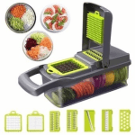 Răzătoare multifuncțională cu 7 lame interschimbabile și recipient colector - imagine 3