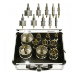 Set carote pentru metal 16–53 mm, 10 bucăți, KraftRoyal, din carbură