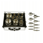 Set carote pentru metal 16–53 mm, 10 bucăți, KraftRoyal, din carbură - imagine 3