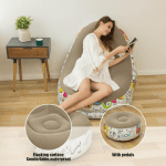 Canapea gonflabilă cu suport pentru picioare, PVC flocking - imagine 2