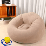 Fotoliu gonflabil tip lounge, design sferic, PVC cu suprafață flocking