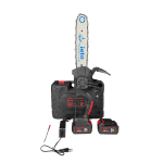 Drujbă electrică Ieto, lamă 30 cm, 2 acumulatori 21V 5Ah, ungere automată, lanț, apărătoare, pilă cadou