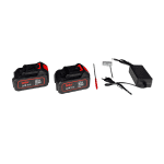 Drujbă electrică Ieto, lamă 30 cm, 2 acumulatori 21V 5Ah, ungere automată, lanț, apărătoare, pilă cadou - imagine 2