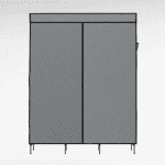 Dulap textil universal HCX Wardrobe CL-128, 170x130x45 cm, structură metalică, poliester, gri - imagine 4