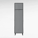 Dulap textil universal HCX Wardrobe CL-128, 170x130x45 cm, structură metalică, poliester, gri - imagine 3