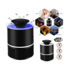 Lampă UV antițânțari Killer Mosquito, USB, 360°, recipient colectare, negru