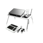 Masă laptop pliabilă E-Masa, cu ventilatoare răcire, mouse pad și suport pahar
