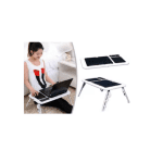 Masă laptop pliabilă E-Masa, cu ventilatoare răcire, mouse pad și suport pahar - imagine 3