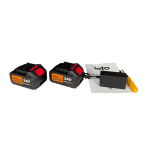 Mini drujbă electrică Ieto, 2 acumulatori 24V 6Ah, lamă 10 cm, ungere automată, afișaj electronic - imagine 2