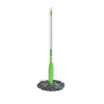 Mop 2 în 1 cu auto-stoarcere și pliere automată, extensibil, microfibră, verde