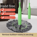 Mop 2 în 1 cu auto-stoarcere și pliere automată, extensibil, microfibră, verde - imagine 4