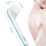 Perie rotativă corp Spin Spa, 5 accesorii, 2 viteze, rezistentă la apă, alb/albastru - imagine 3