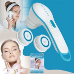 Perie rotativă corp Spin Spa, 5 accesorii, 2 viteze, rezistentă la apă, alb/albastru - imagine 4