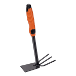 Săpăligă dublă cu cultivator 3 dinți, 30 cm, metal, mâner ergonomic