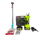 Set grădinărit foarfecă electrică IETO, deschidere 4.5 cm + tijă telescopică 2 m, 2 acumulatori 24V 4Ah