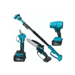 Set unelte grădinărit 4 în 1 Kraftroyal, suflantă + foarfecă + mini drujbă + tijă telescopică, 36V 8Ah