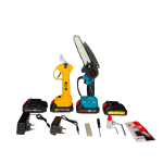 Set unelte grădinărit PJA + OKBOONS, foarfecă electrică + mini drujbă + tijă telescopică 2 m, 4 acumulatori 48V 5Ah, lamă 6 inch - imagine 6