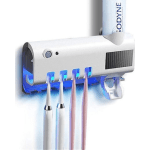 Suport periuțe dinți cu sterilizare UV și dozator pastă LY-50273, 4 periuțe, USB, alb