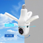 Cameră bec WiFi 3MP, rotire 360°, detectare mișcare, audio bidirecțional, V380 Pro - imagine 4