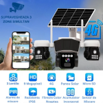 Cameră supraveghere 4G cu panou solar, 9MP, baterie 16000 mAh, rotire automată, night vision color - imagine 4